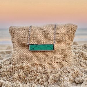 NEW Classic Turquoise Bar Necklace